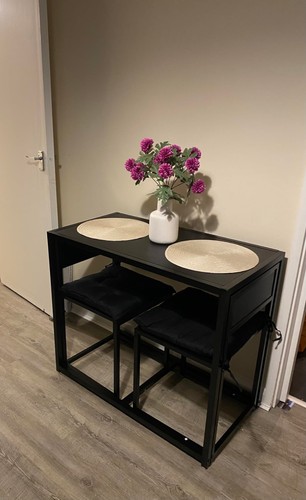 Small dining table chairs - table,