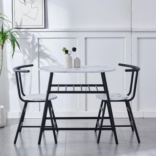 White small dining - table, and