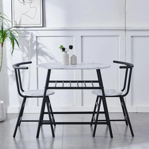 White small dining table - small,