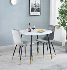 Dining Set, White Marble Top